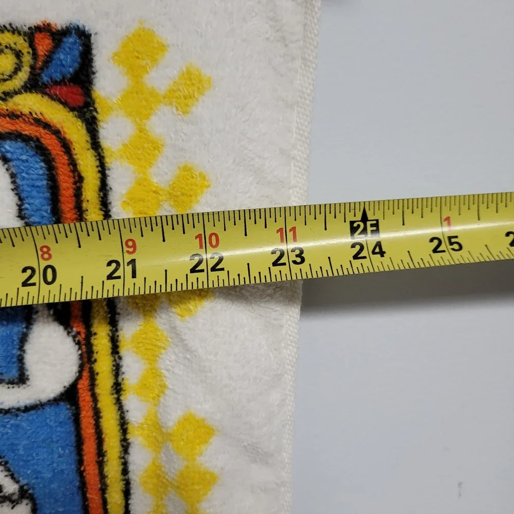 Ringling Bros Barnum & Bailey Circus Bath Towel Beach Clown Horse Vintage Fringe